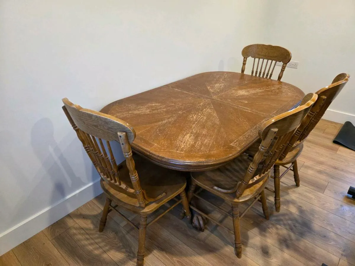 Table & 4 Chair Dining Set - Image 1