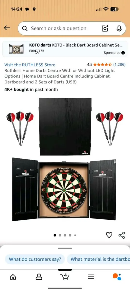 Dartboard cabinet