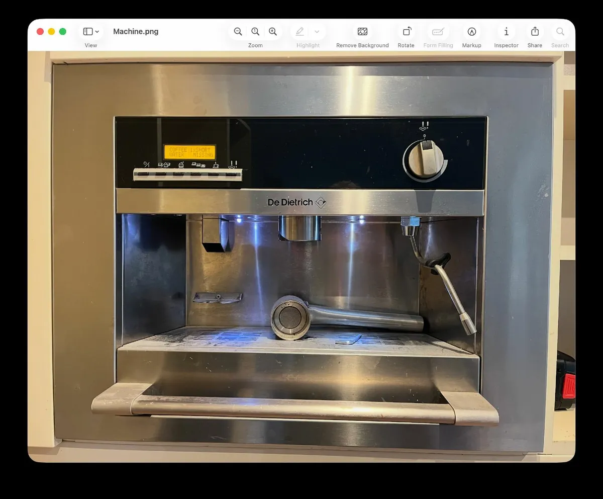 De Dietrich Integrated Coffee Machine – DED400XP12 - Image 2