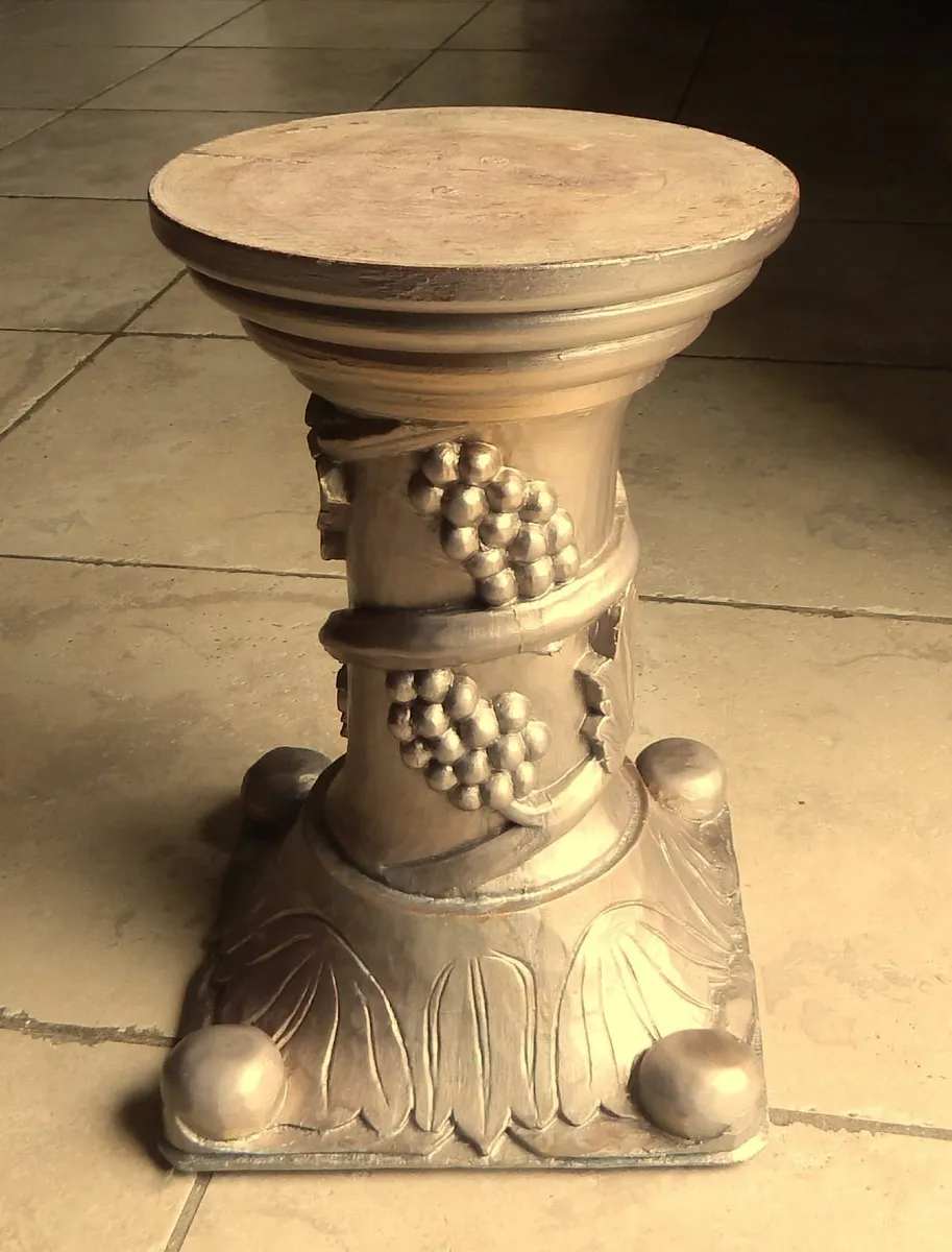 Ornate Carved Wooden Stand - Image 3
