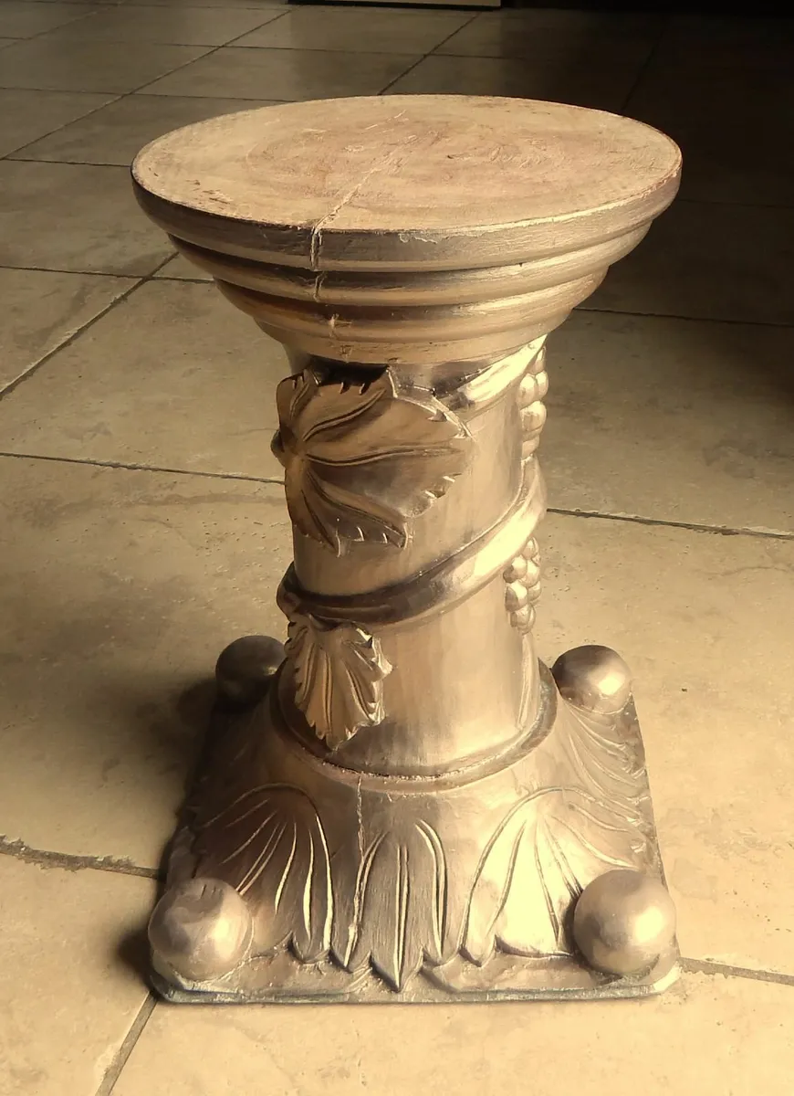 Ornate Carved Wooden Stand - Image 4
