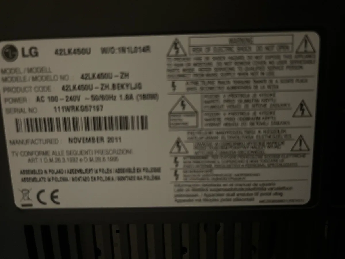 Lg 42” tv - Image 3