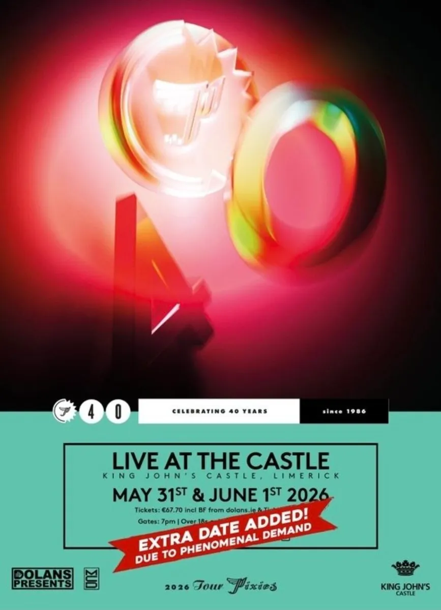 3x Pixies Tickets Limerick - Image 1