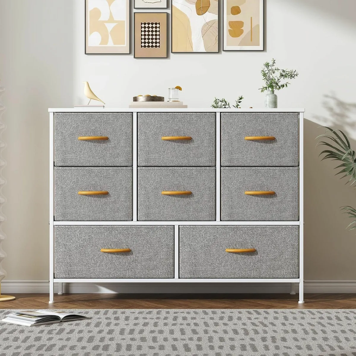 Chest of Drawers Bedroom Dresser with 8 Fabric - Image 1