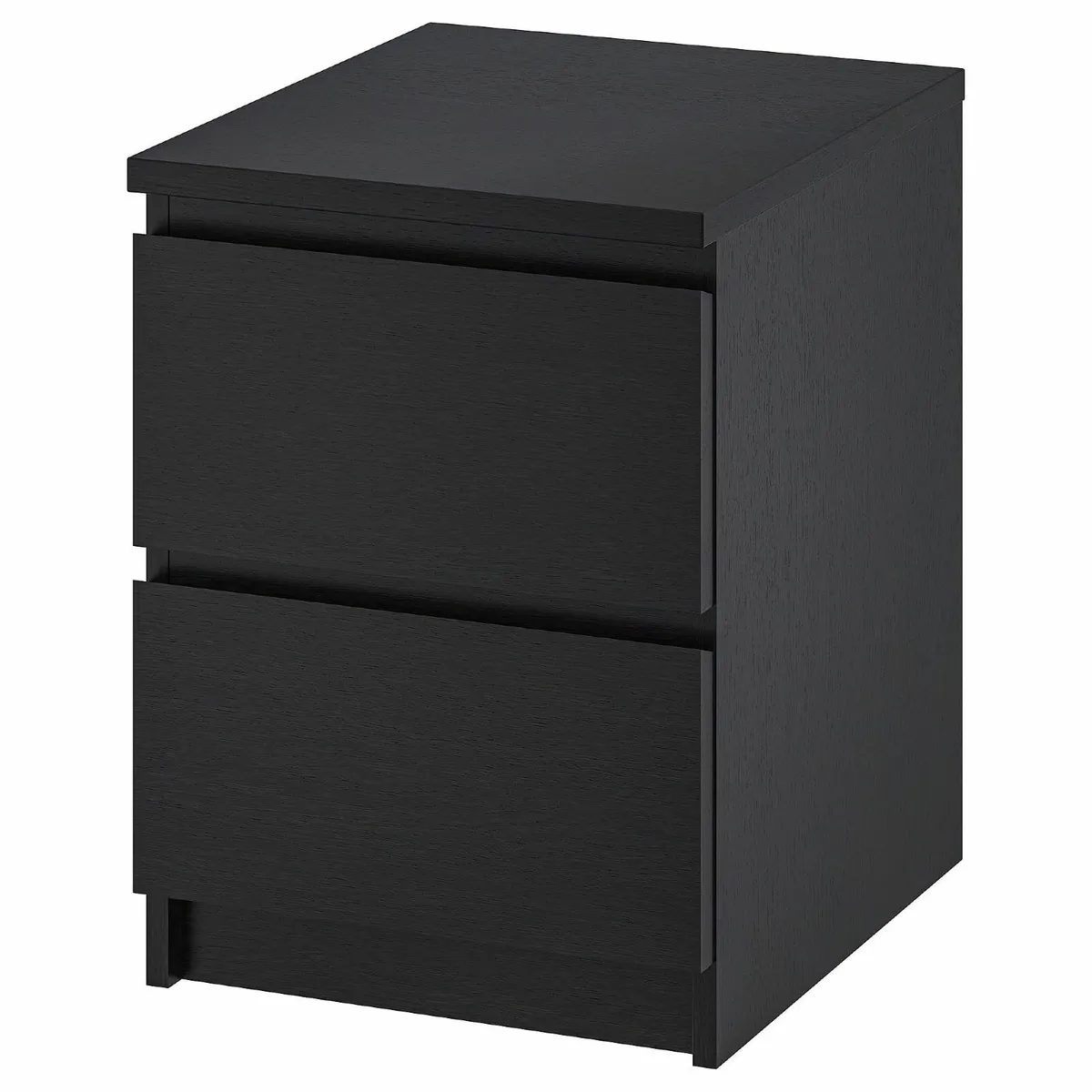 MALM Chest of 2 Drawers 40x55 cm Black-Brown - Image 1