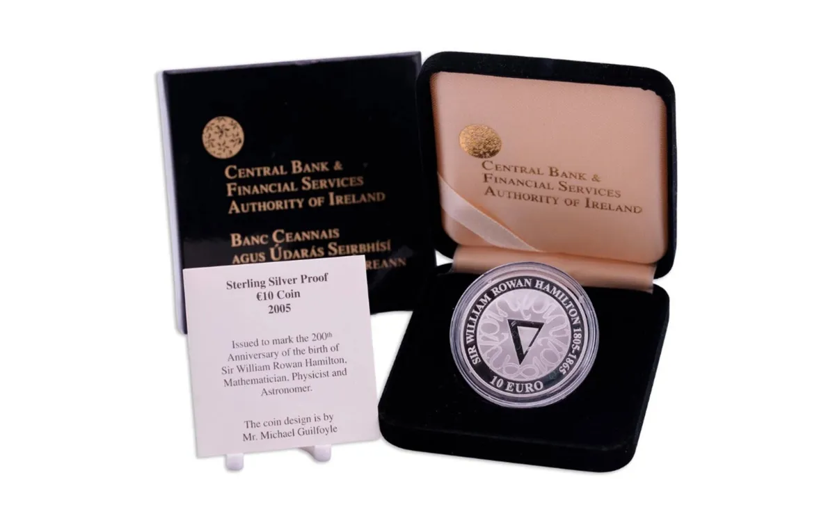 SILVER  PROOF WILLIAM ROWAN HAMILTON - Image 1