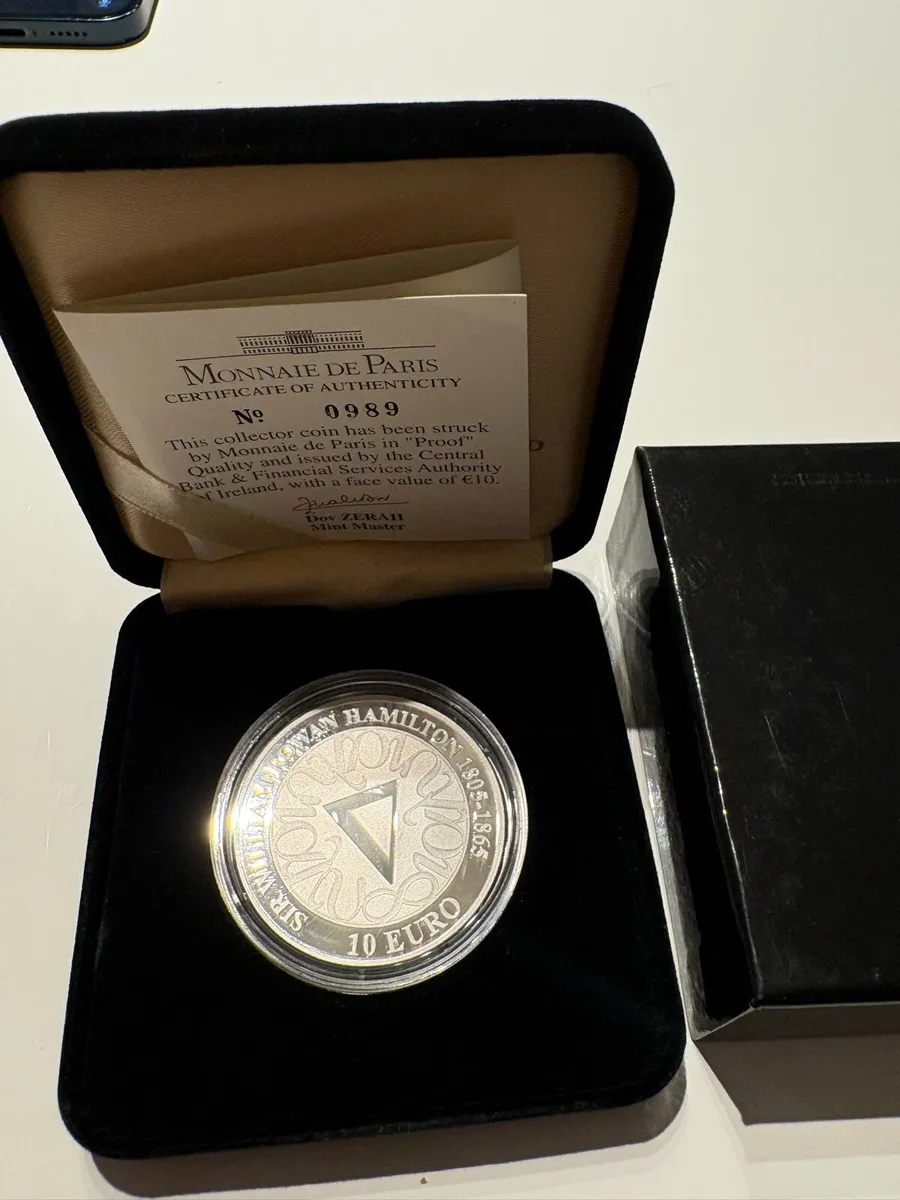 SILVER  PROOF WILLIAM ROWAN HAMILTON - Image 4