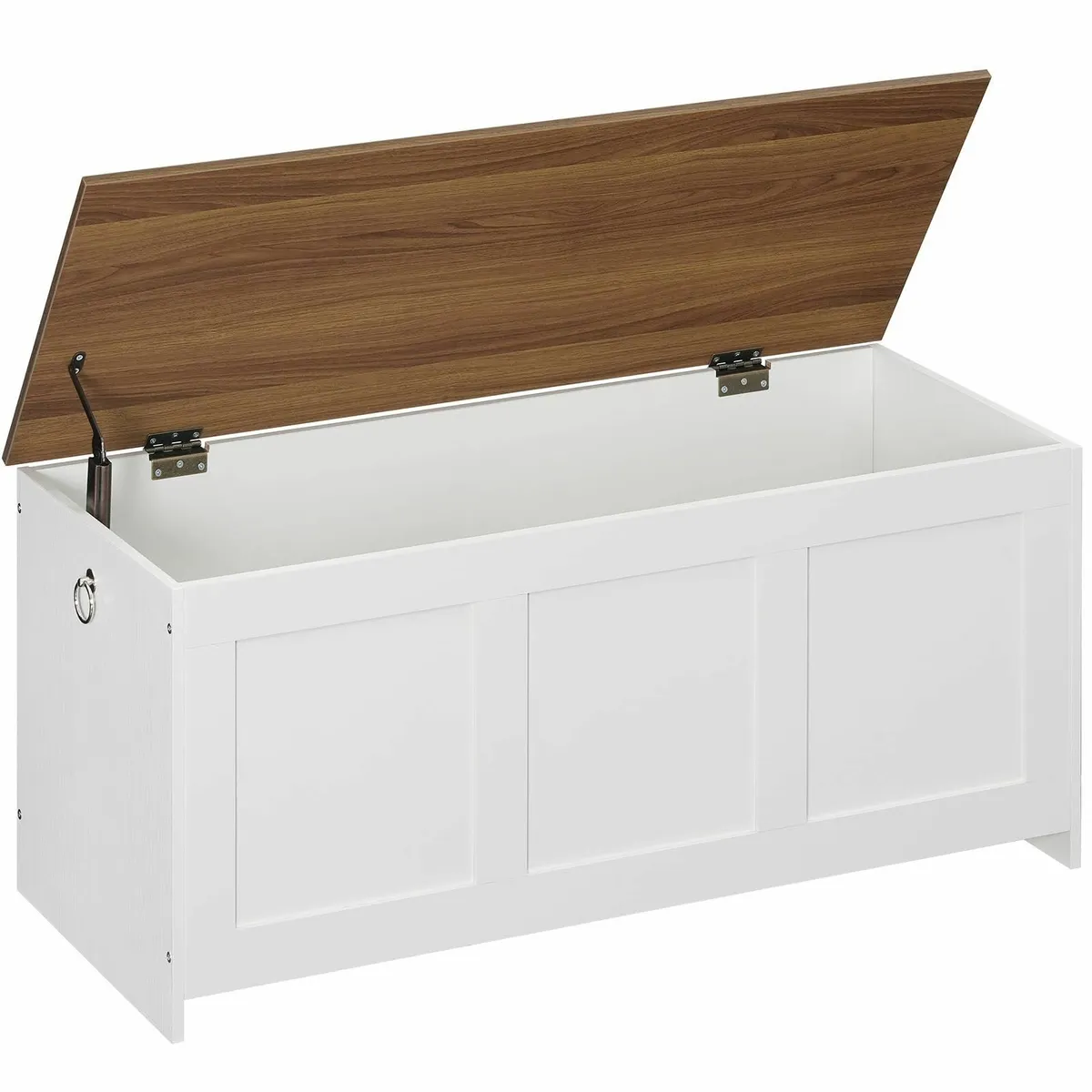 Storage Chest Wooden Bench with Drawer Blanket - Image 1