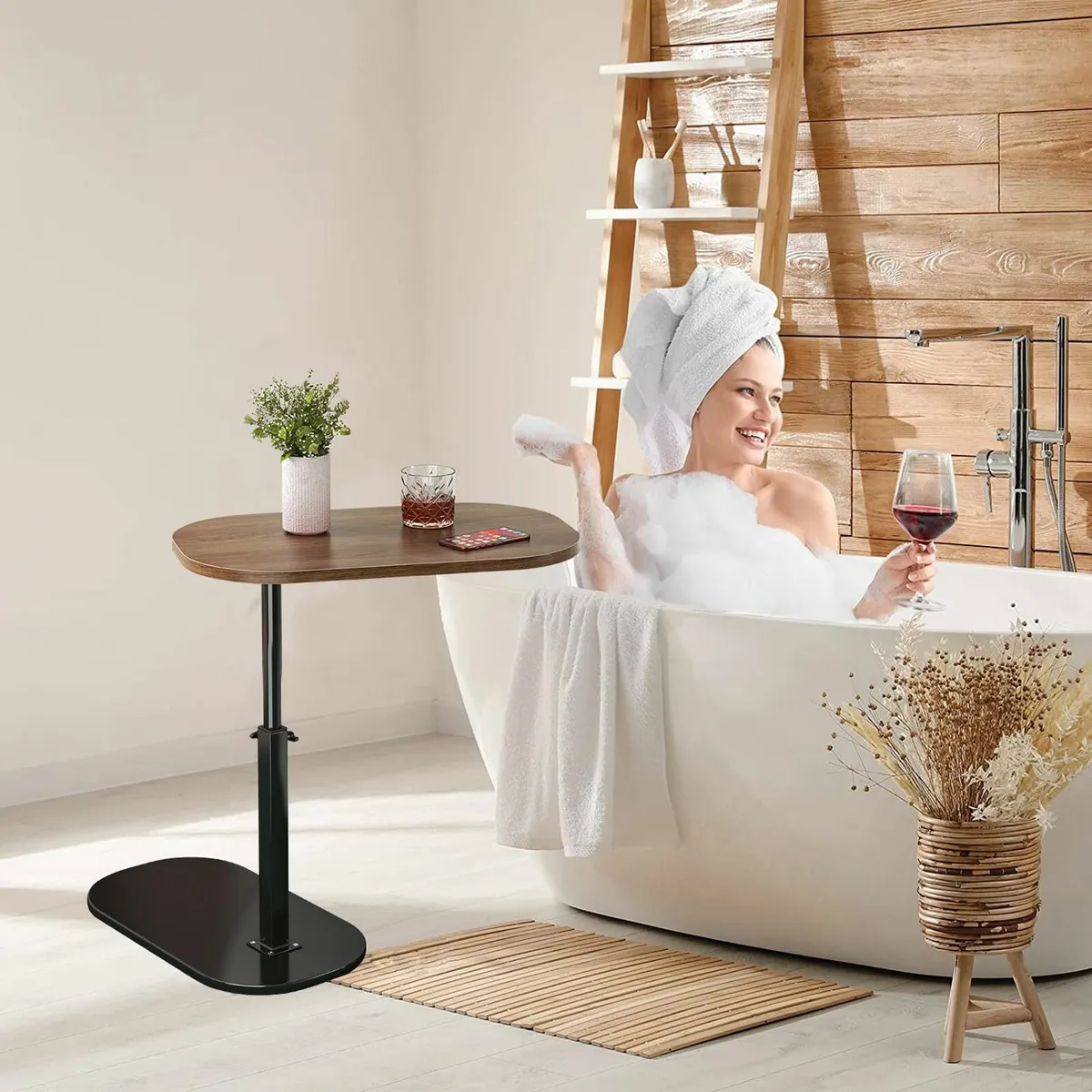 Adjustable Height C Shaped Side Table 360degreesSw - Image 4