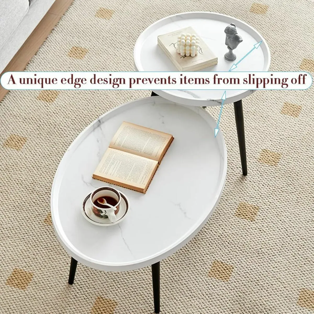 Nesting Coffee Table Set tables for living room - Image 4