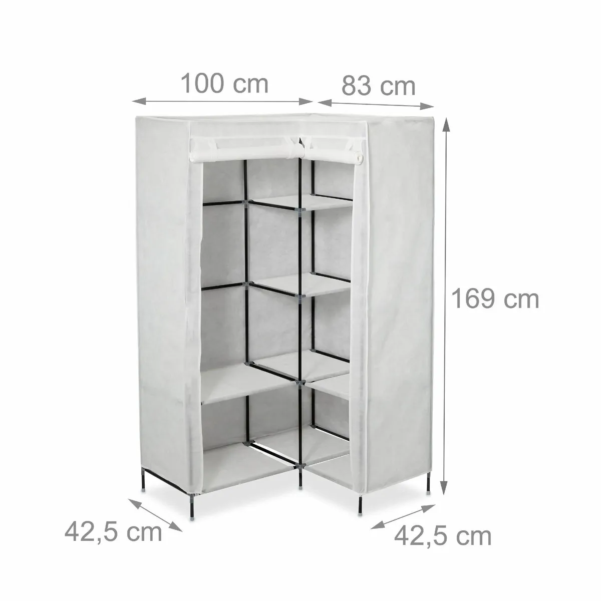 Set of 1 Corner Canvas Wardrobe 3rd Generation 8 - Image 3