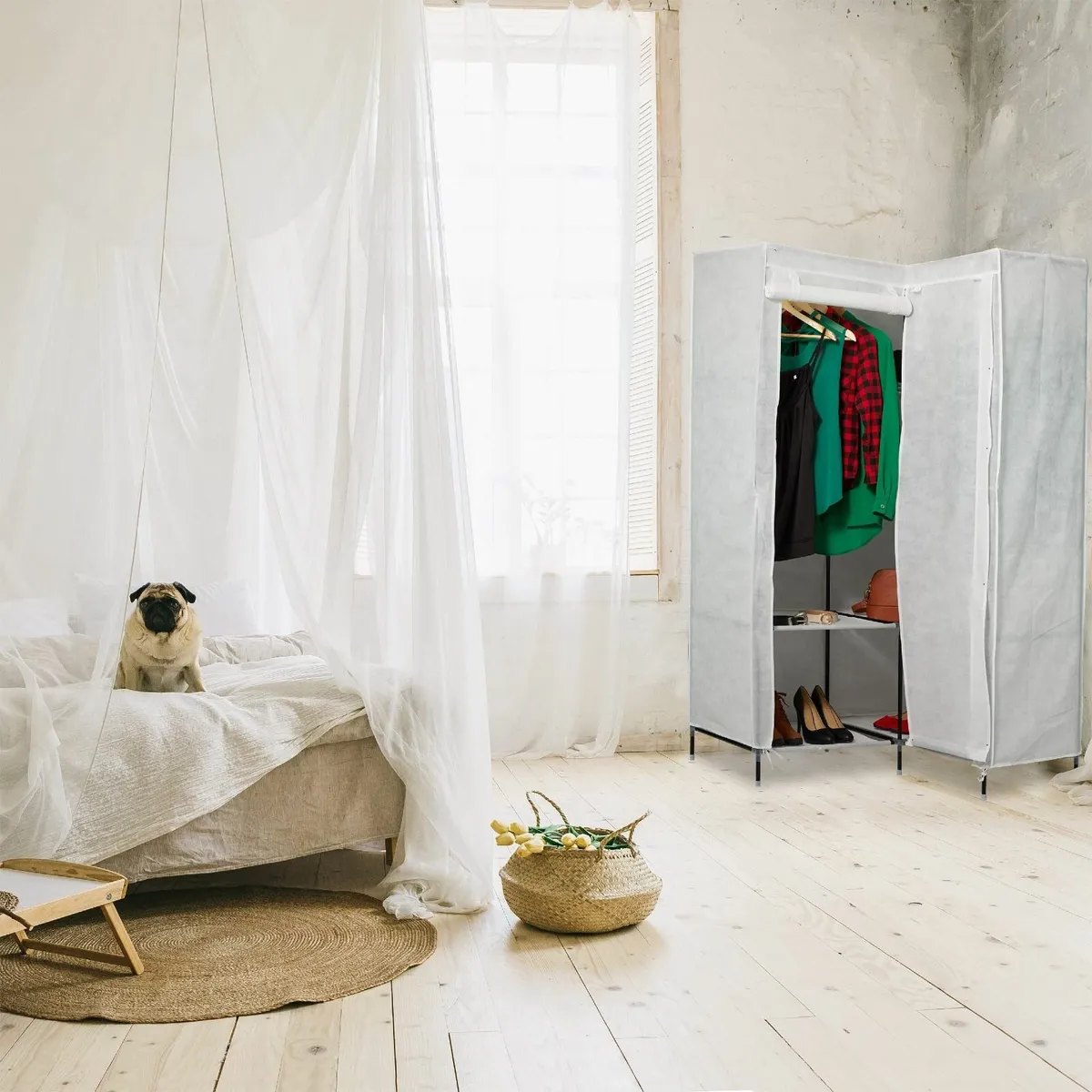 Set of 1 Corner Canvas Wardrobe 3rd Generation 8 - Image 2