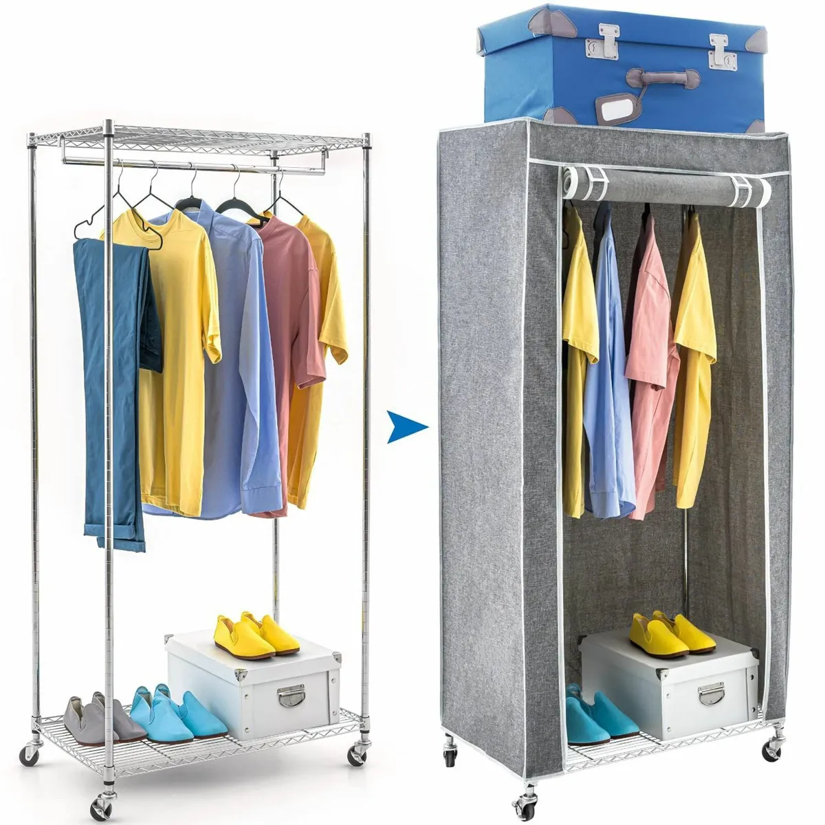 Buffalo – Heavy Duty Fabric Wardrobe on Wheels 70 - Image 1