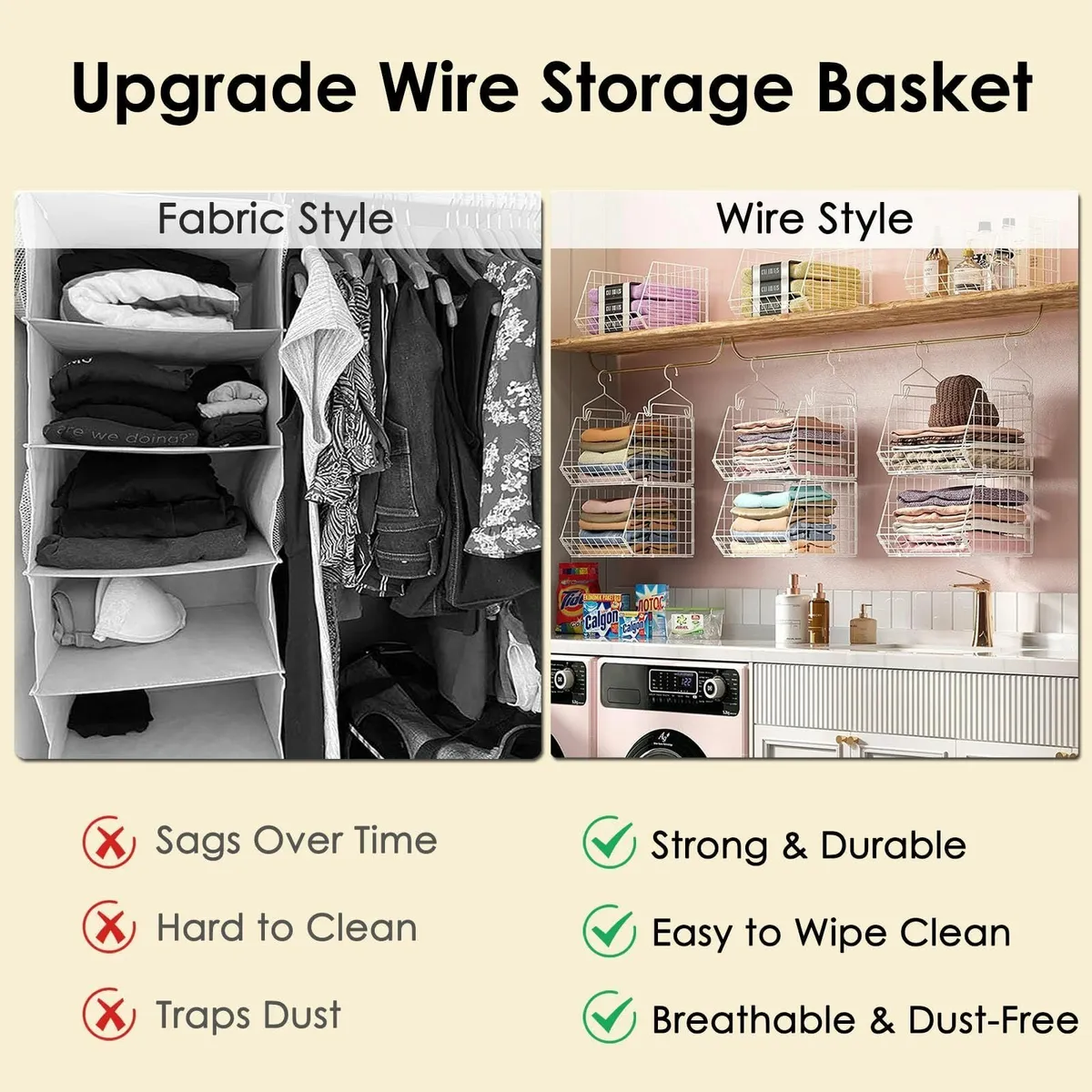 6-Tier Metal Hanging Wardrobe Organiser Separable - Image 4