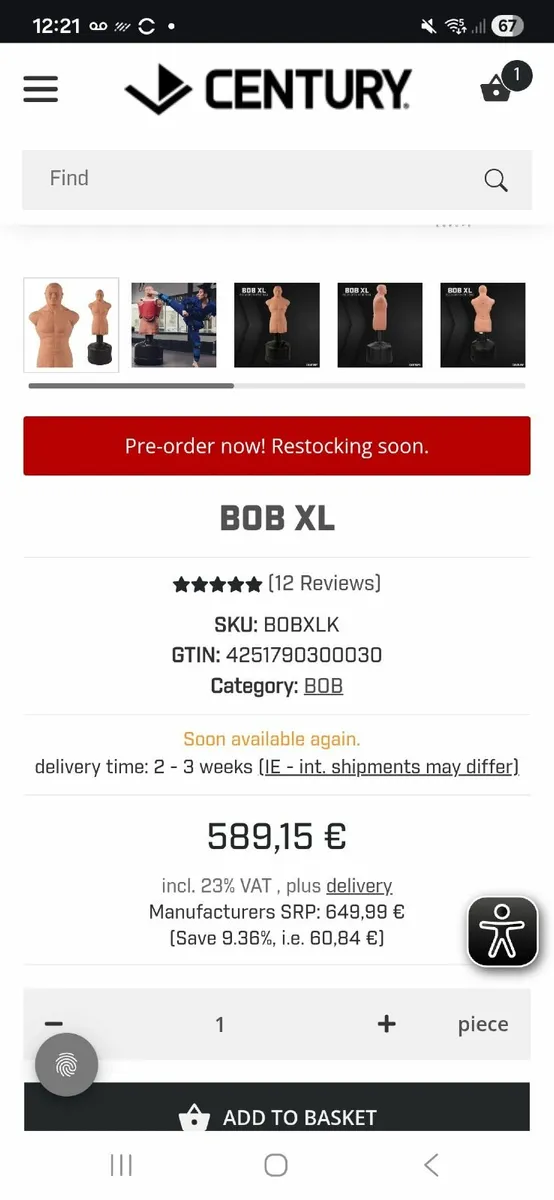 BOB XL Punch bag - Image 2