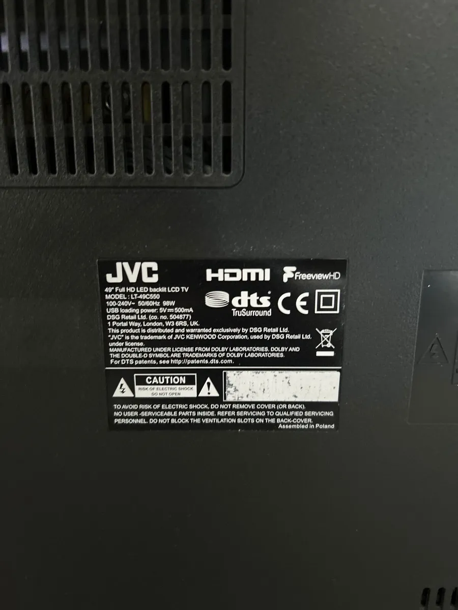 JVC HD LED 49’ - Image 2