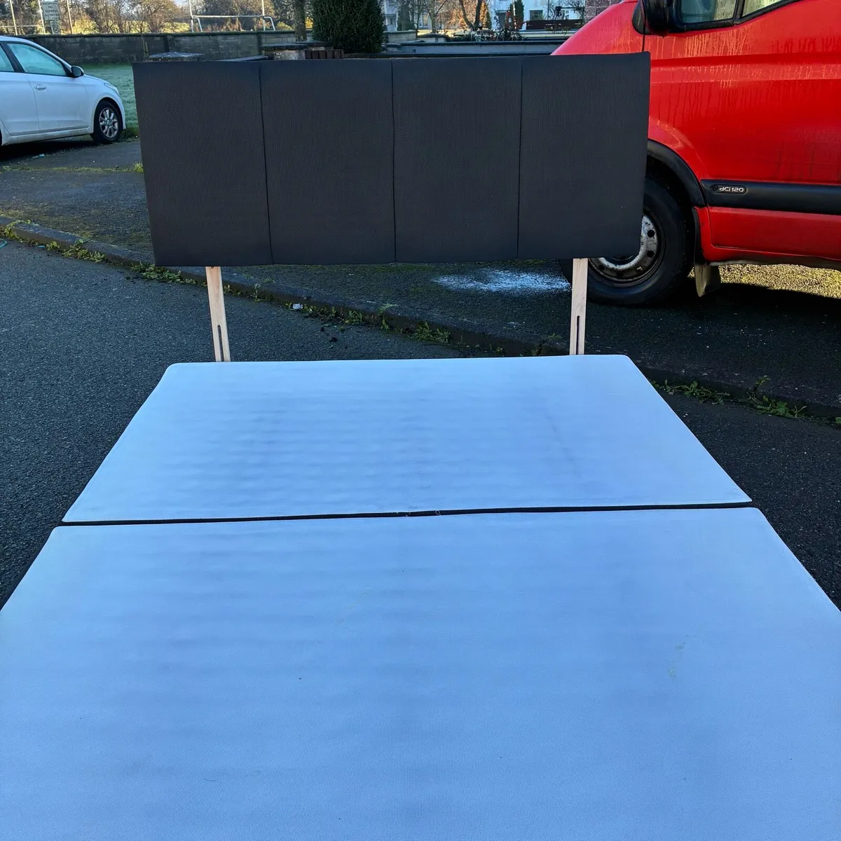 Black double base and headboard bed - Image 3