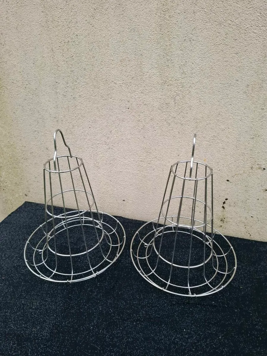 Lot of 2 butcher sausage stands