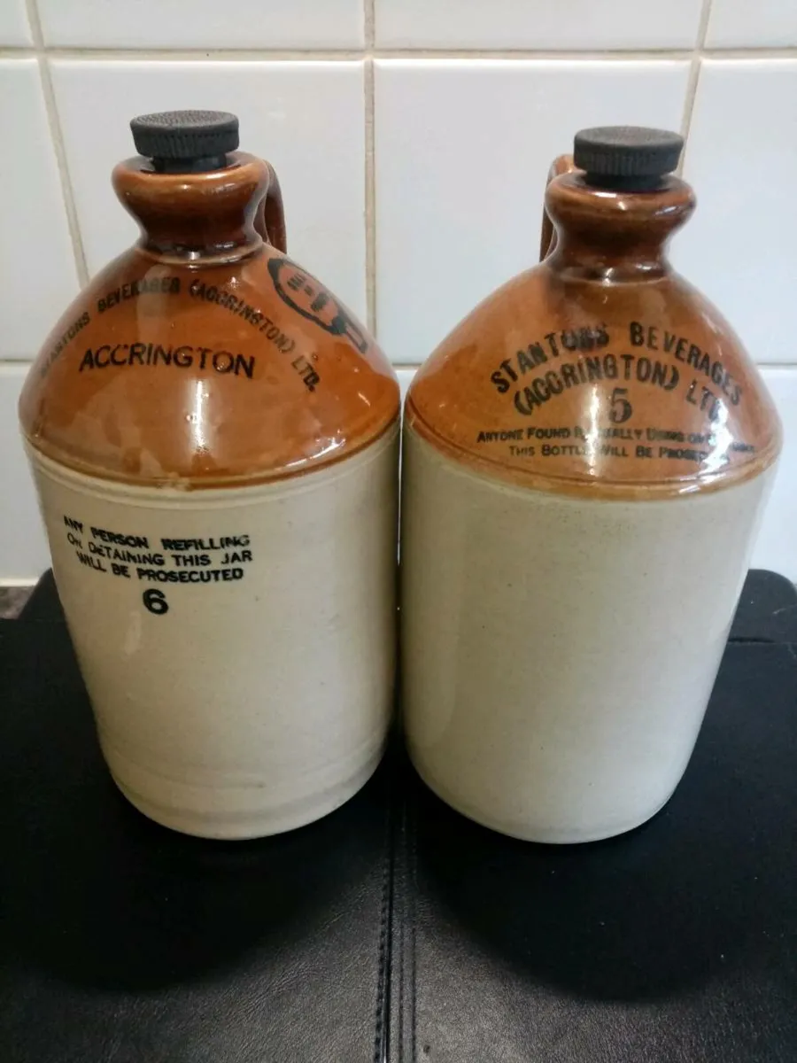 2 X Antique Stoneware Flagons - Image 2