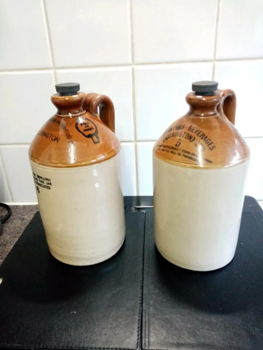 2 X Antique Stoneware Flagons - Image 3