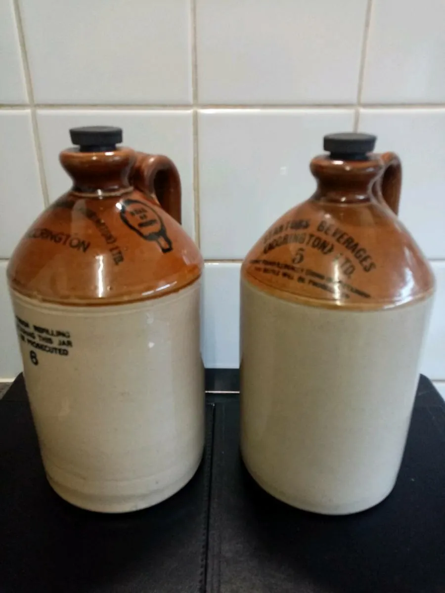 2 X Antique Stoneware Flagons - Image 4
