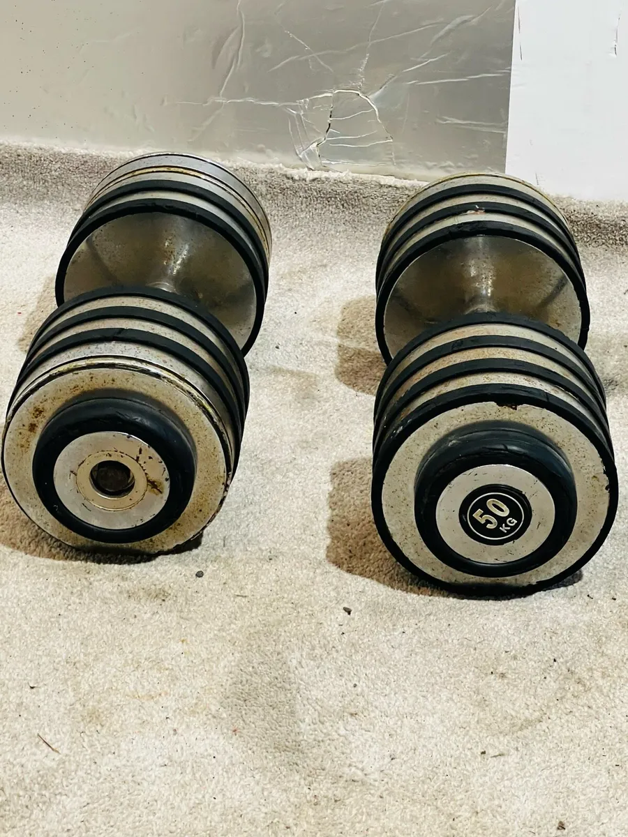 2 X 50 KG dumbbells - Image 2