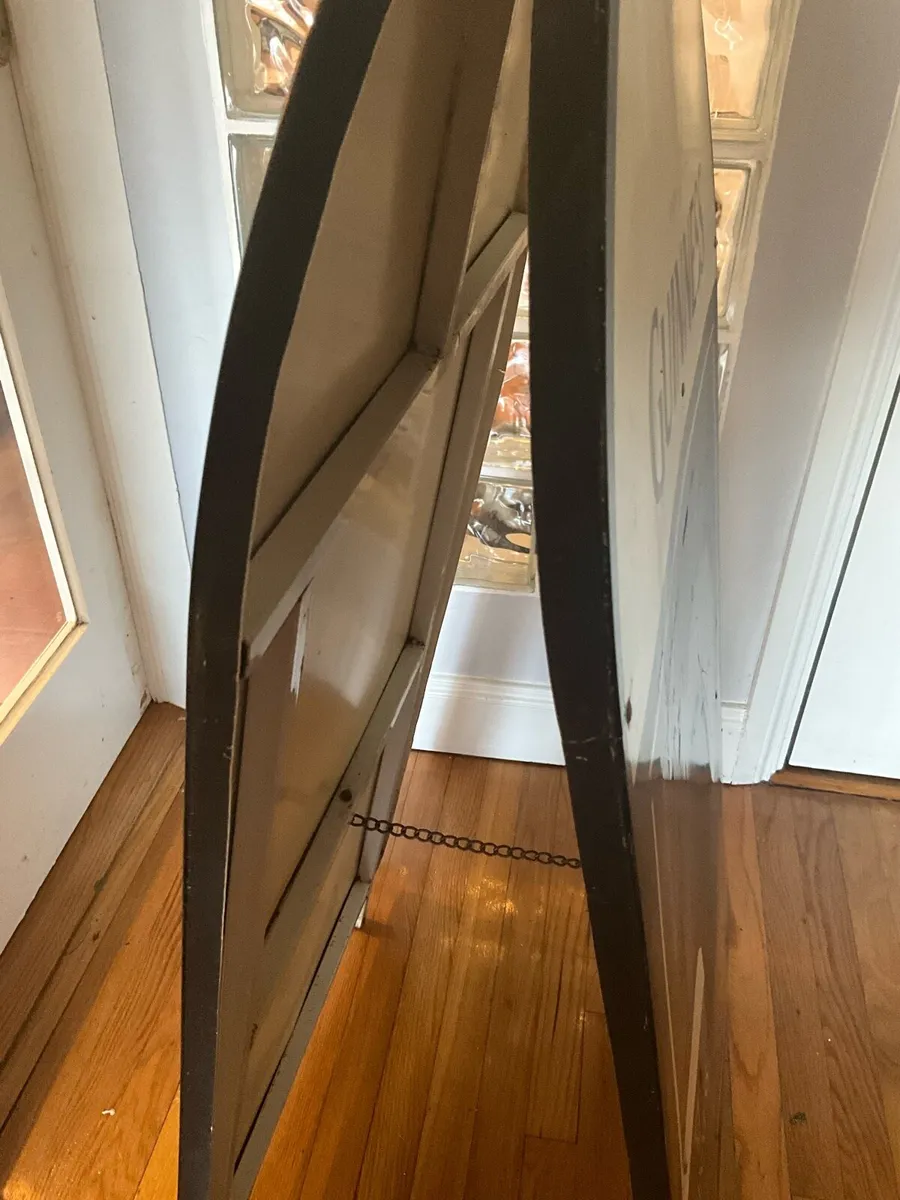 Vintage Metal Double Sided Guinness Pavement Sign - Image 2