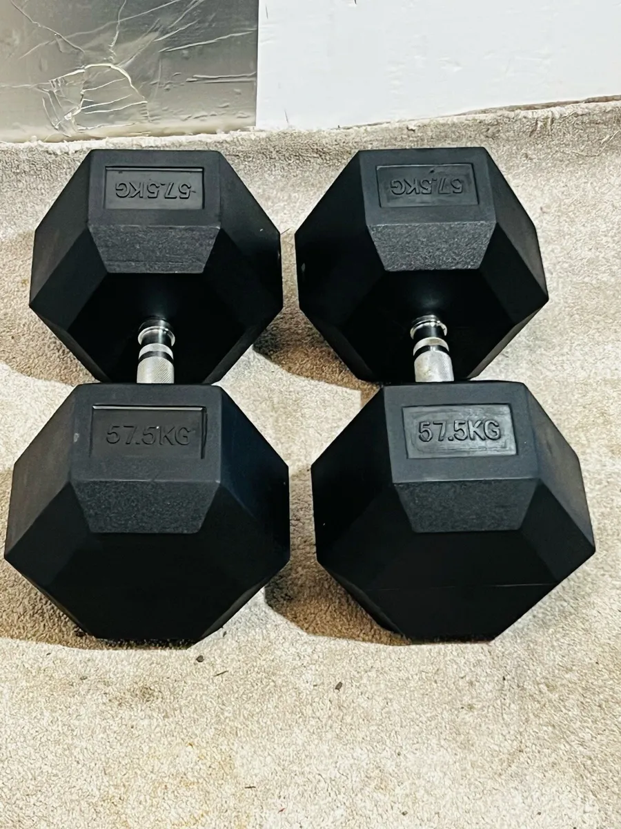 2 X 57.5 HEX DUMBBELLS - Image 3
