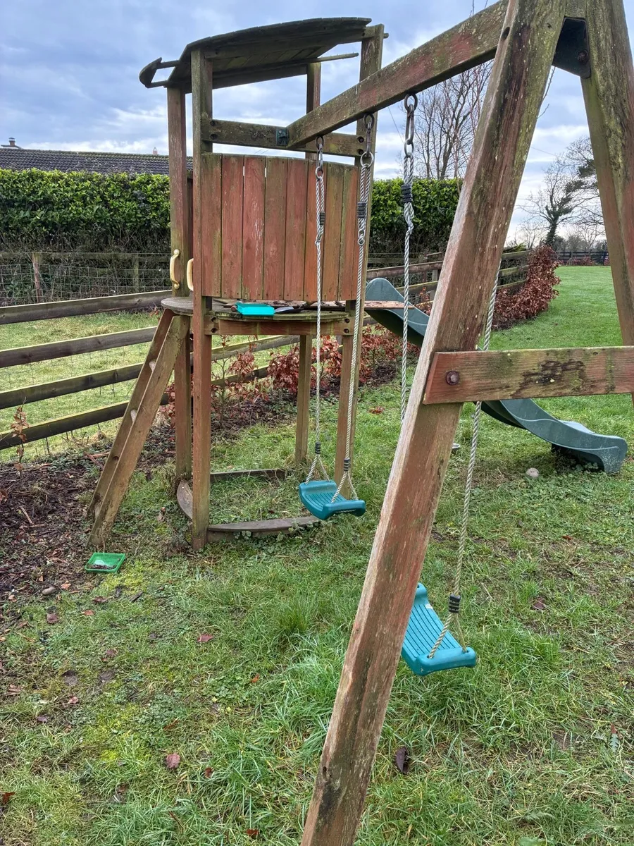 Trampoline , swing & slide set - Image 3