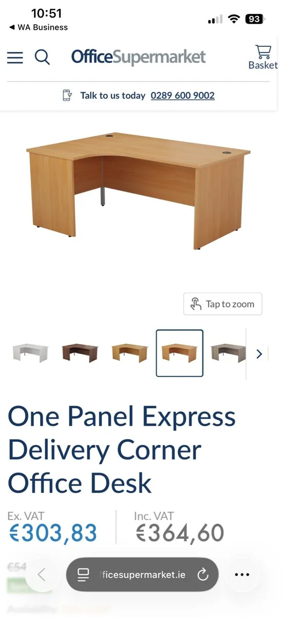 Oak corner desk - Image 2