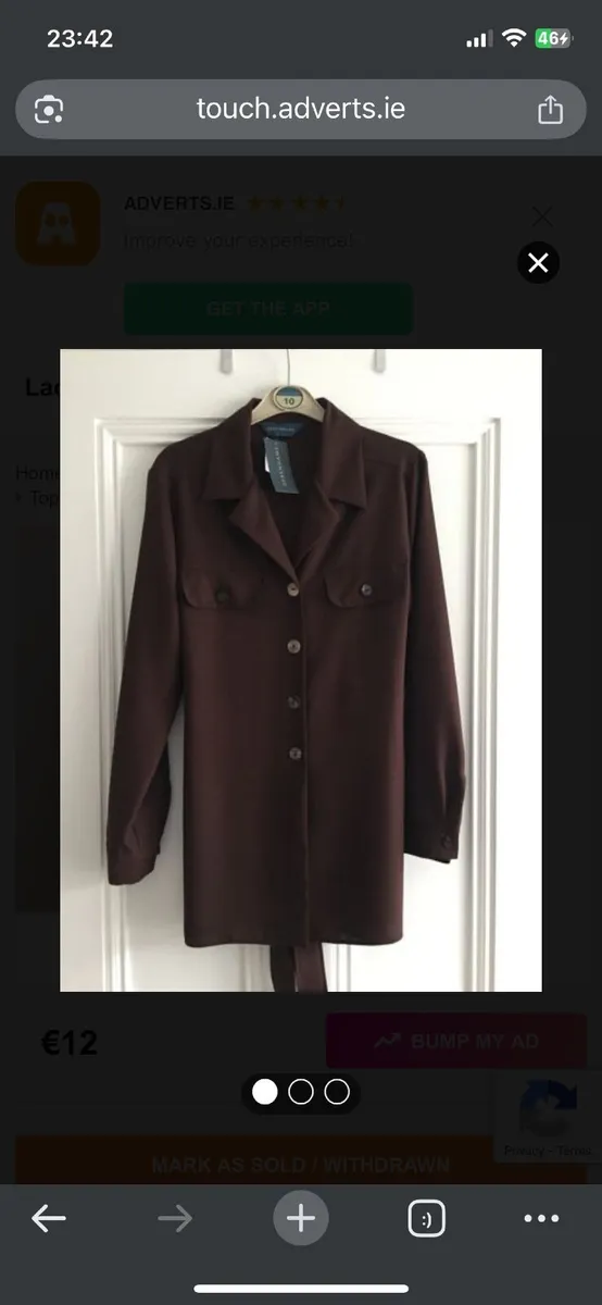 BRAND NEWDebenhams Belted Ladies Top: Size 10 - Image 2