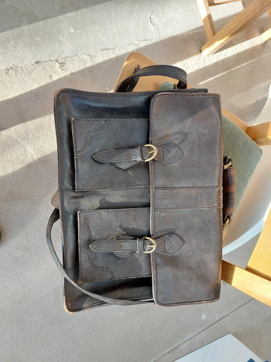 Leather satchel - Image 1