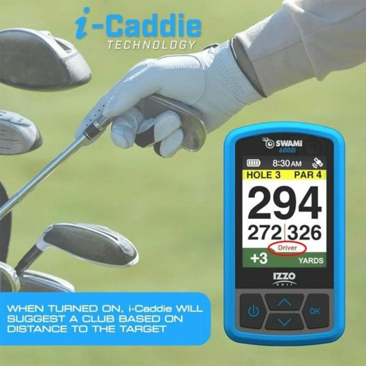 Izzo Swami 6000i Golf GPS - Blue - Image 3