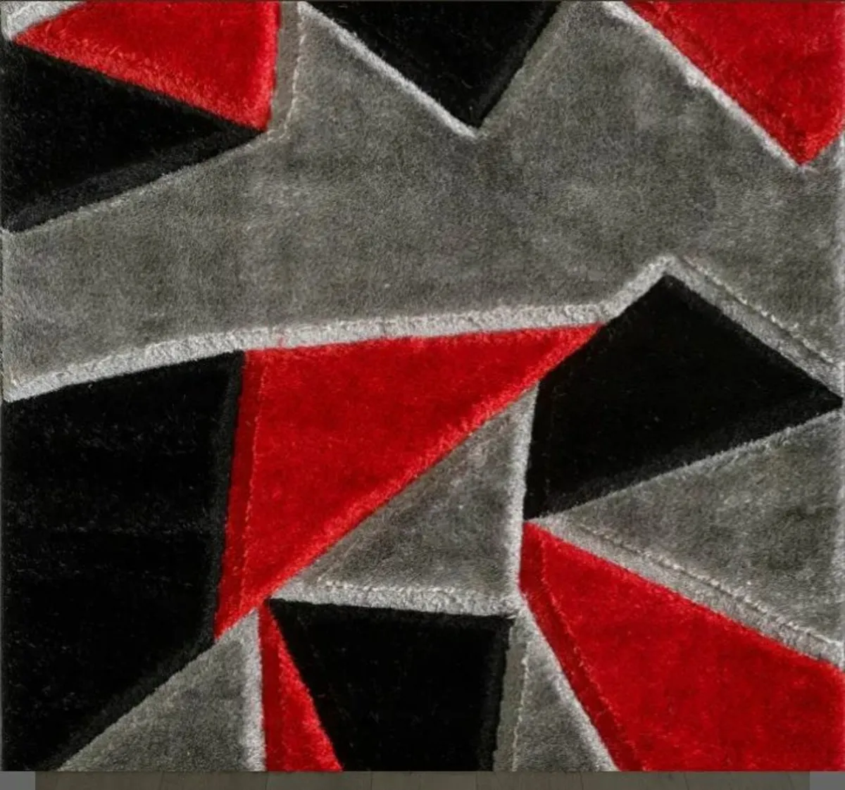 Pluton Rug – Grey Red / 3 Sizes. - Image 3