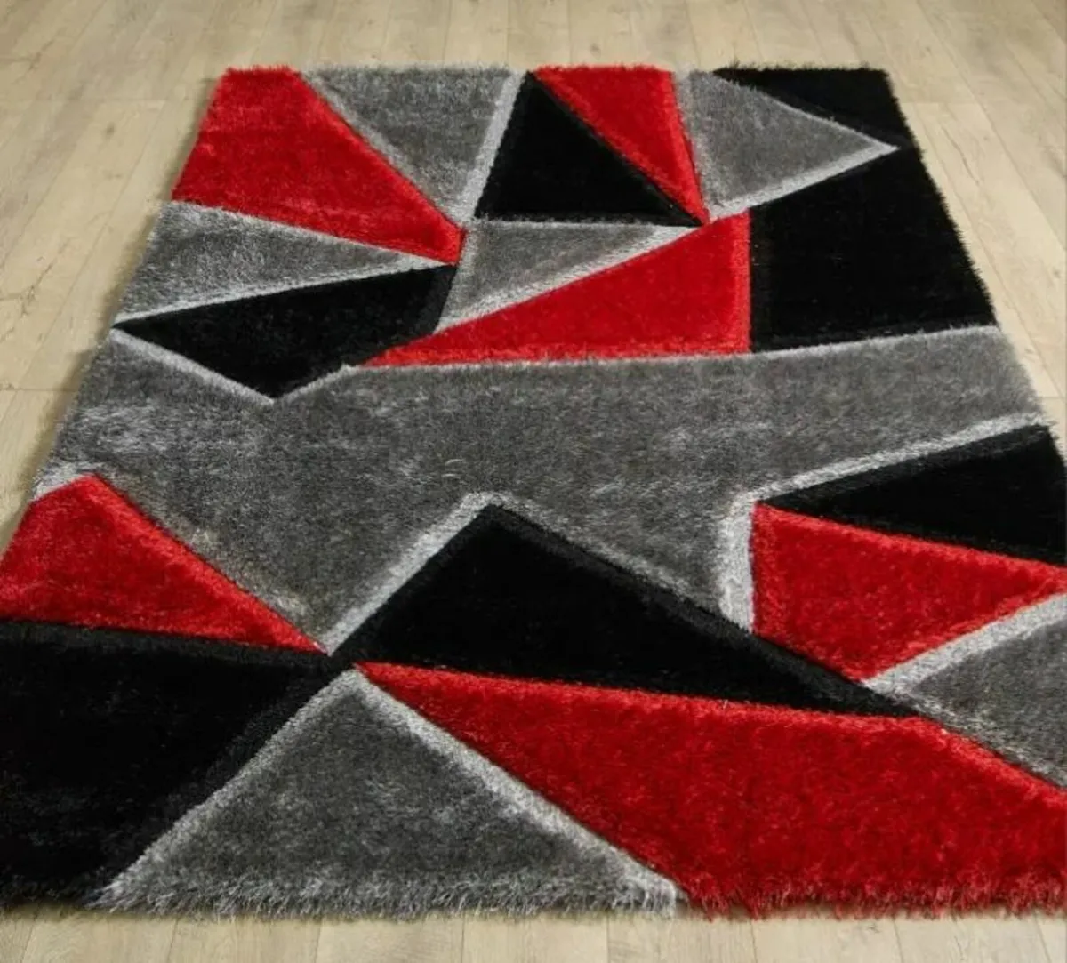 Pluton Rug – Grey Red / 3 Sizes. - Image 1