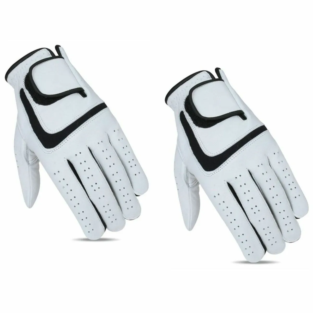 CG Cabretta Leather White Golf Glove - LH x2 Glove - Image 1