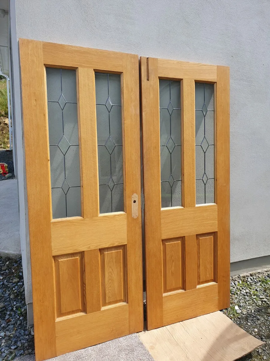 Double glazed oak doors - Image 1