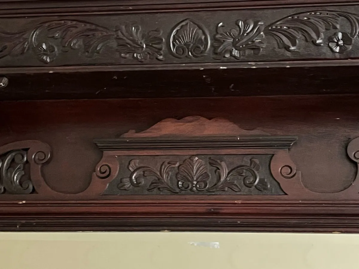 Antique over mantle mirror - Image 3