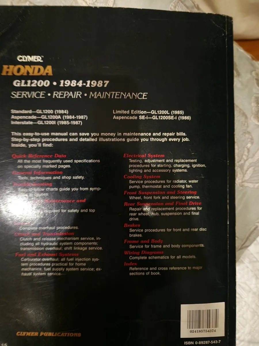 Honda GL1200 1984-1987 maintenance manual - Image 3