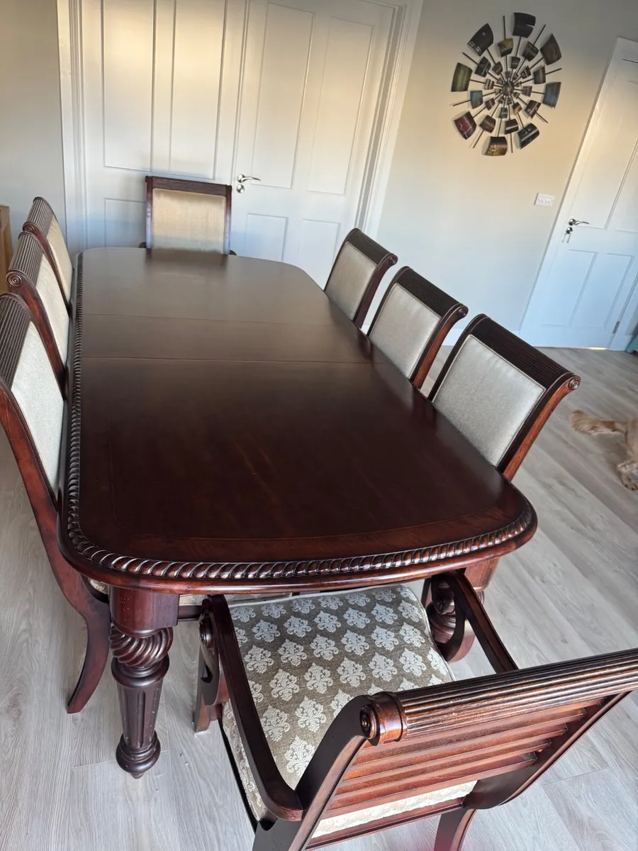 Mahogany Dining Table & Chairs - Image 2
