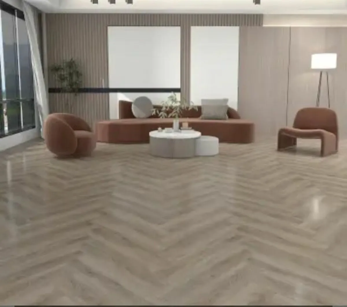 Hydrostone Herringbone Urban Oak 6.5MM / SPC - Image 3