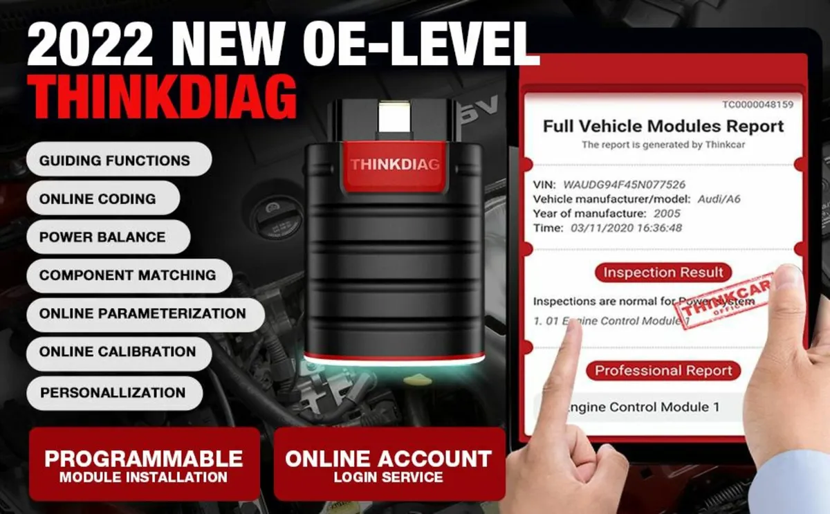 THINKCAR Full System OBD2 Scanner Diagnostic Tool - Image 3