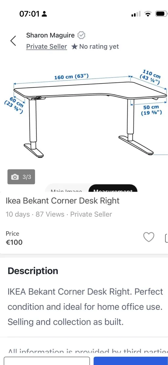 Ikea desk - Image 4
