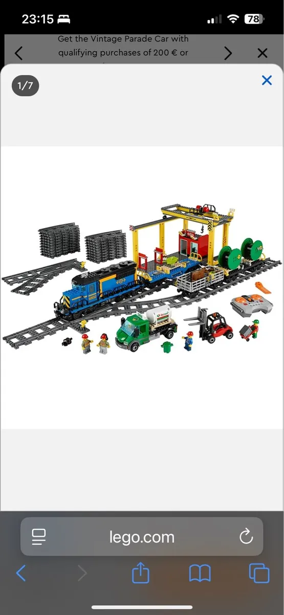 Lego City Cargo Train 60052 - Image 1