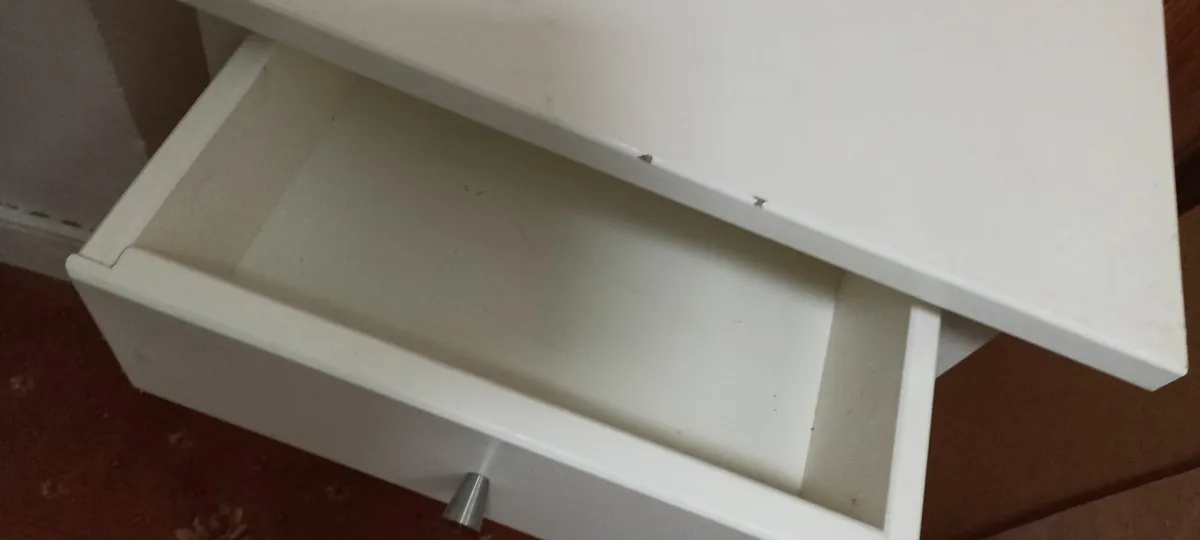 White Side Table/ Bedside - Image 3