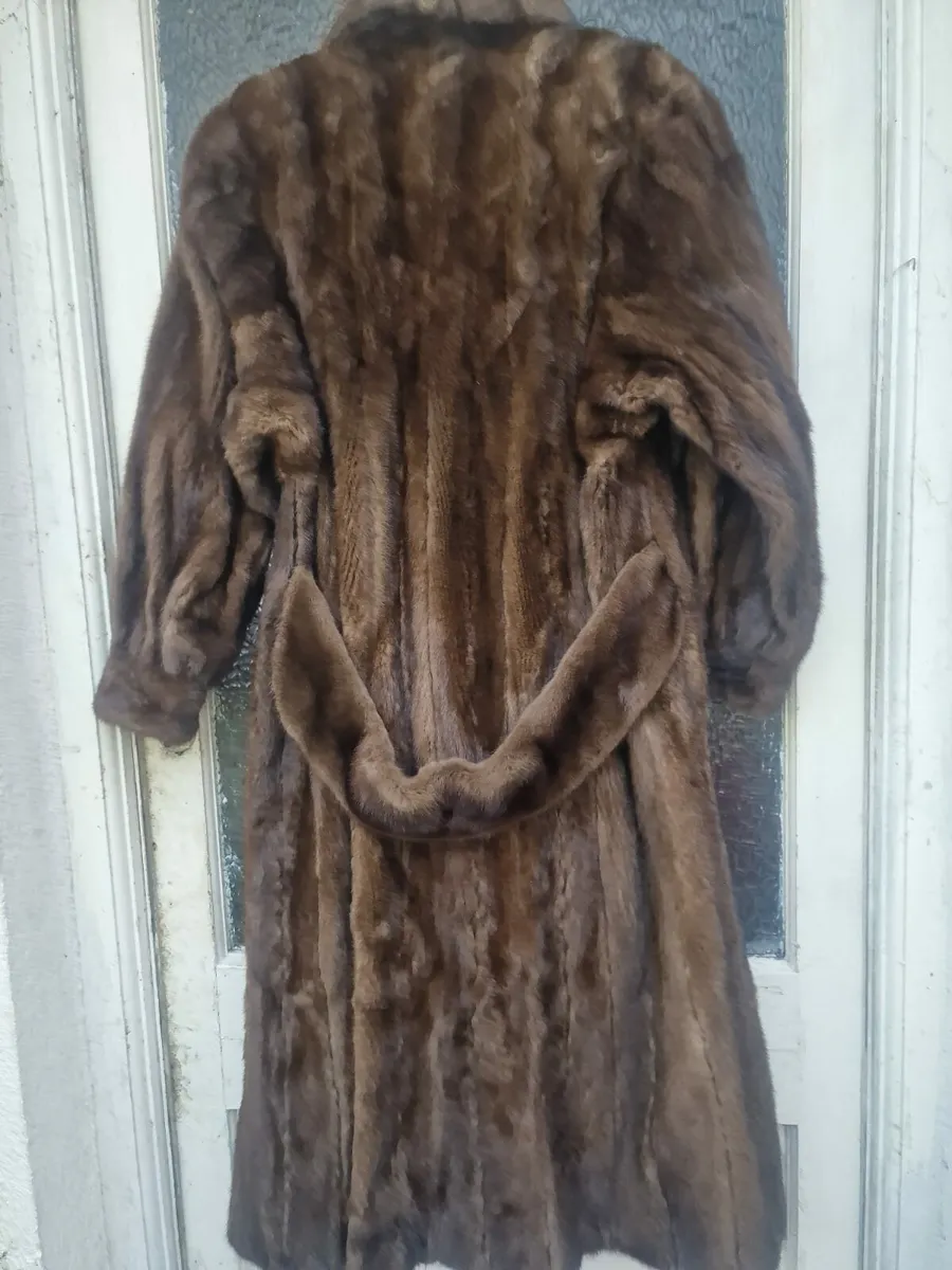 Real mink fur long brown coat (post included) - Image 2