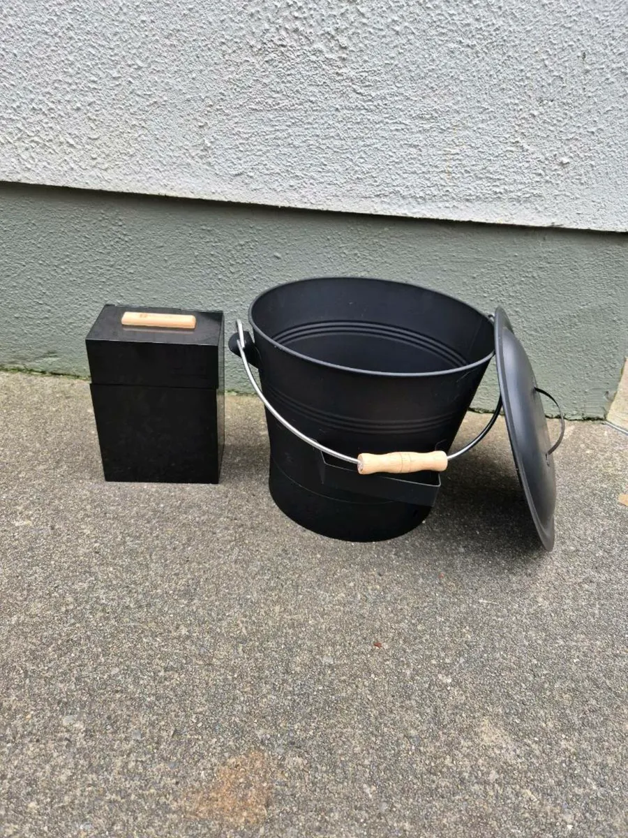 Ash bucket and firelighter storage box - Image 1