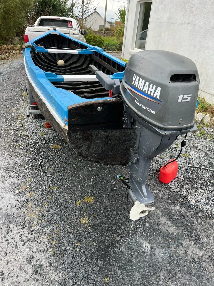 19ft Currach & 15hp Yamaha - Image 1