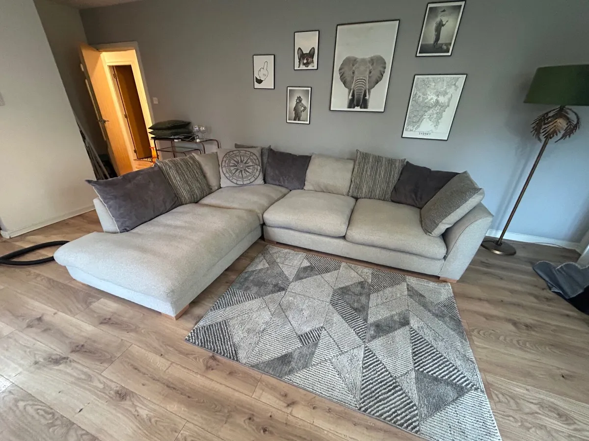 Large L Shaped grey Couch - Image 1