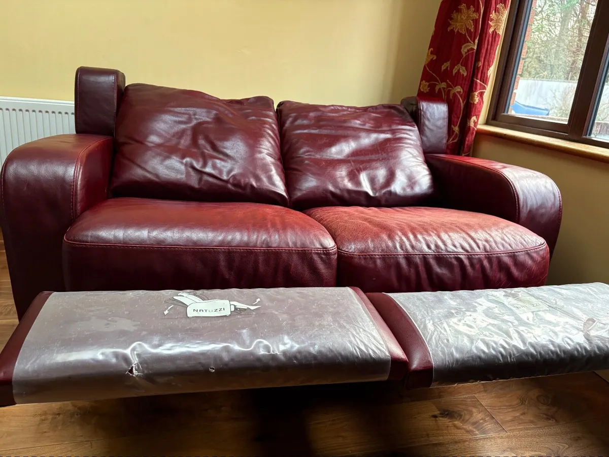 REDUCED Natuzzi Tidy Leather 2 Seat Recliner - Image 3